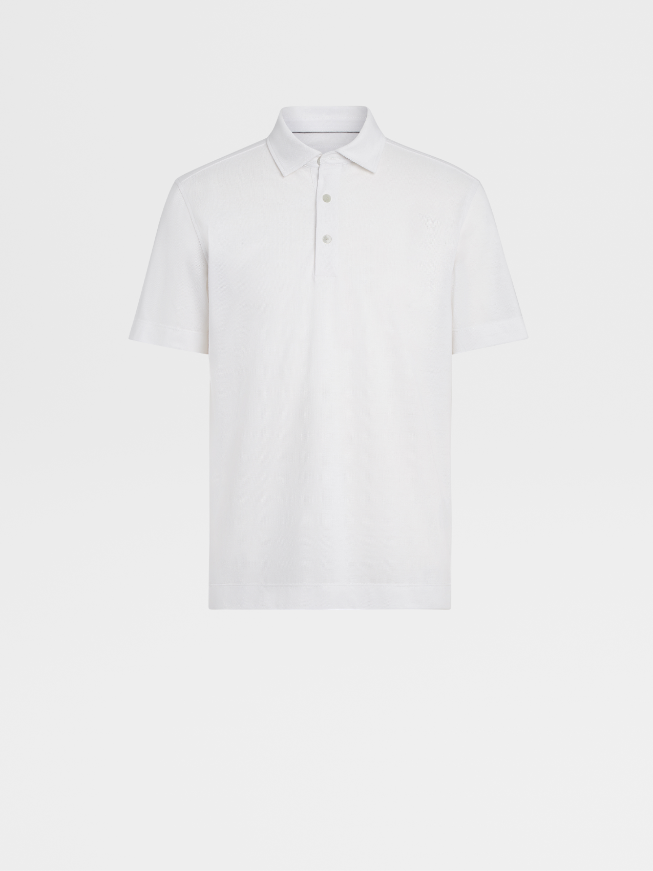 Polo de Algodón y Seda Blanco Óptico